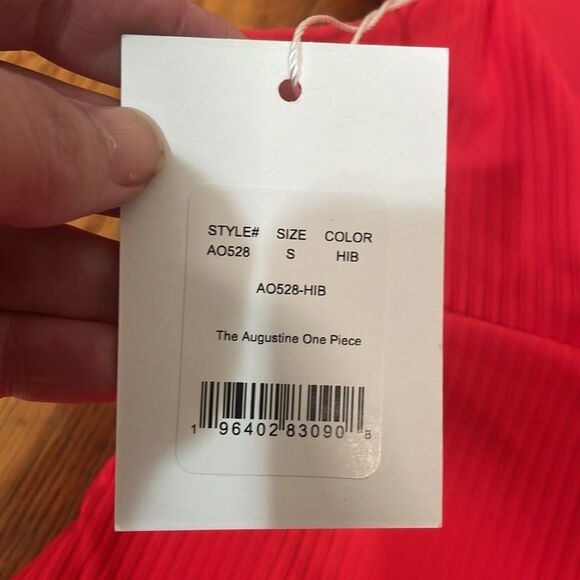 Andie Marine Layer Augustine One Piece Hibiscus Small NWT - Picture 4 of 7